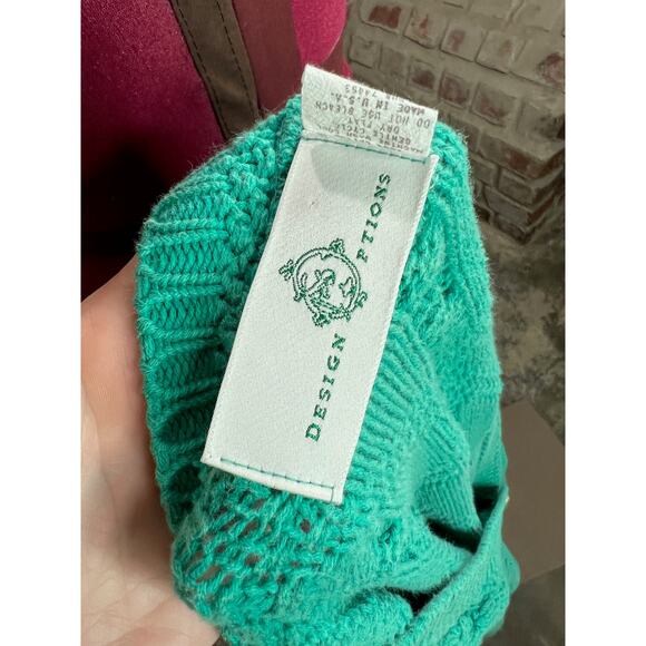 sweater cardigan cabled distressed grunge green - Picture 10 of 12